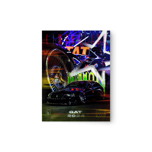 GAT 1 2024 — Standard Edition 12x16 art print by Liminalist Media. Automotive event photography poster from GAT 2024 featuring a custom Sportcross on oversized floaters.